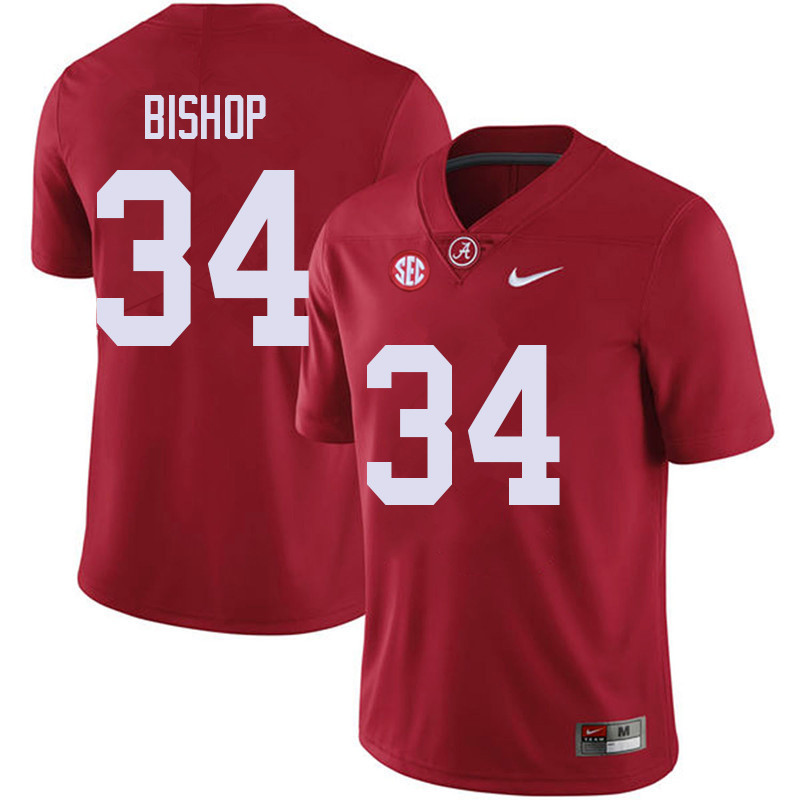 Men #34 Brandon Bishop Alabama Crimson Tide College Football Jerseys Sale-Red